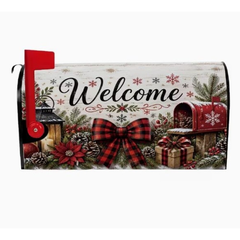 Mailbox Cover Magnetic 21x18in Winter Welcome